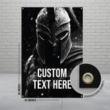 Spartan Warrior Poster, Custom Wall Art Banner, Personalized Home Decor, Unique Gift Idea, 24x36 Inches, Man Cave Decoration