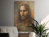Jesus Christ Portrait Painting, Christian Spiritual Art, Religious Wall Decor, Messiah Savior Artwork, Bible Faith Art, Divine Jesus