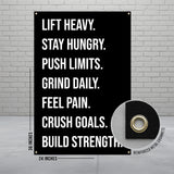 Motivational Fitness Banner, Gym Wall Decor, Inspirational Workout Poster, Strength Training Sign, Home Gym Decoration, Fitness Art