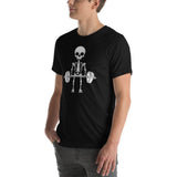 Deadlift T-Shirt - Skeleton Weight Lifting - Funny Workout Fitness Unisex t-shirt