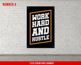 Inspirational Quote Banners - Set of 4 - Home Gym Decor - Large Quote Wall Art - Weightlifting Office