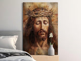 Jesus Christ Crown of Thorns Art, Christian Religious Painting, Spiritual Wall Decor, Catholic Faith Art, Redeemer Savior all products