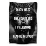 Throw Me To The Wolves And I Will Return Leading The Pack Poster, Motivational Wolf Quote Art, Inspirational Wall Decor, Gift Idea