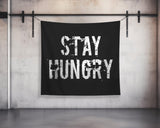 Stay Hungry Tapestry, Motivational Quote Wall Art, Custom Tapestry Banner, Fitness Decor, Home Gym, Powerlifting Inspiration, Dorm Gift