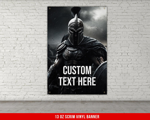 Spartan Banner For Home Gym Decor Weightlifting Motivational Quote Wall Art Fitness Powerlifting Inspirational Custom Dorm Garage Gym Gift