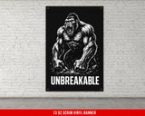Unbreakable Gorilla Gym Banner, Home Gym Decor, Motivational Gym Quote, Fitness Wall Art, Powerlifting, Garage Gym, Custom Home Gym