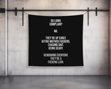 Do Lions Complain | Custom Gym Tapestry | Home Gym Flag Decor | Large Quote Wall Art | Motivational Inspirational | Banner