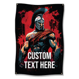 Spartan Warrior Poster, Customizable Wall Art, Bold Red and Black Decor, Gladiator Theme Print, Gift for History Buffs, Man Cave Decor