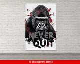 a picture of a gorilla on a brick wall