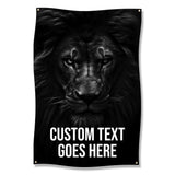 Lion Wall Art, Custom Text Lion Poster, Personalized Lion Print, Large Lion Decor, Unique Lion Wall Hanging, Animal Lover Gift