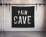 Pain Cave Wall Tapestry - Gym Decor - Large Motivational Fitness - Weightlifting Art