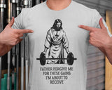 Cute Jesus Gift T-Shirt | Christian Gift | Christian Shirt | Funny Gym Shirt | Religious Faith Gym Tshirt | Deadlifter Shirt | Cross Shirt