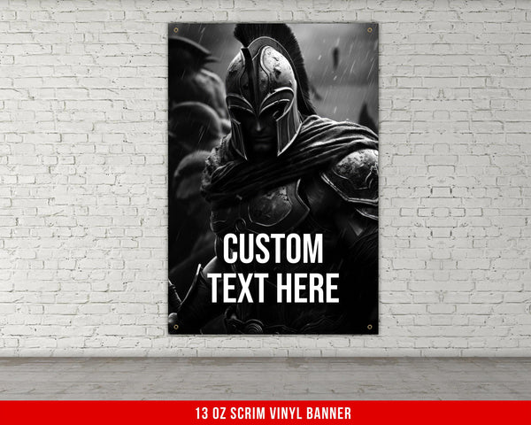 Spartan Banner Motivational Quote, Home Gym Wall Art, Powerlifting Decor, Warrior Fitness Flag, Inspirational Dorm Gift
