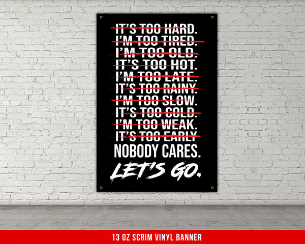 Vinyl Banner For Home Gym Decor Weightlifting Motivational Quote Wall Art Fitness Powerlifting Inspirational Custom Dorm