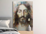 Jesus Christ Painting, Abstract Spiritual Wall Art, Modern Christian Decor, Expressive Messiah Portrait, Religious Home Artwork