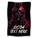 Spartan Warrior Wall Art, Custom Text Red Helmet Poster, Gym Decor for Home, Fitness Motivation Banner, Strength Training Poster