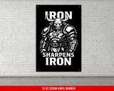 The image is a comparison of tapestry sizes, with a silhouette of a man standing next to the tapestry sizes.