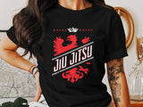 Jiu Jitsu T-Shirt, Martial Arts Tee, Dragon Emblem Shirt, Unisex Fitness Top, Training Apparel, MMA Gift, Combat Sports Gear