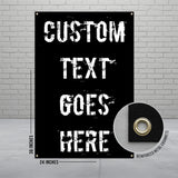 Custom Text Banner, Personalized Sign, Customizable Event Banner, Custom Printed Banner 24x36, Indoor Outdoor Banner Signs