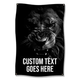 Lion Art Poster, Fierce Lion Wall Art, Black and White Lion Print, Animal Wall Decor, Roaring Lion Artwork, Home Decor, Lion Gift