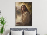 Jesus Christ Portrait, Religious Christian Art, Divine Savior Print, Peaceful Serene Decor, Spiritual Wall Art, Holy Gift