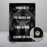 Inspirational Wolf Poster, Motivational Wolf Wall Art, Throw Me To The Wolves Quote, Leadership Quote, Animal Poster Decor