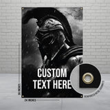 Spartan Warrior Poster, Customizable Wall Art, Greek Helmet Decor, Personalized Gift for Him, Man Cave Decoration, Gladiator Print