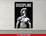 Spartan Warrior Inspirational Banner, Gym Decor Wall Art, Motivational Vinyl Banner, Office or Home Gym, Fitness Workout Room