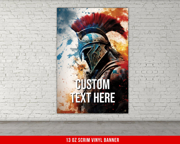 Spartan Banner Custom Text, Home Gym Decor Banner, Motivational Quote Wall Art, Fitness Decor, Powerlifting Gym Banner, Warrior Flag