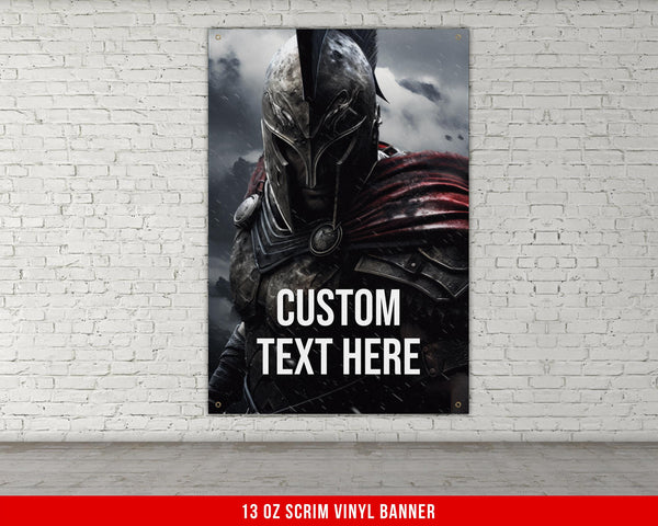 Spartan Banner Home Gym Decor, Motivational Weightlifting Quote Wall Art, Fitness Powerlifting Inspiration Poster, Custom Gym Gift