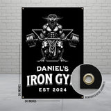 Personalized Gym Banner, Custom Fitness Sign, Workout Room Decor, Home Gym Gift, Bodybuilding Motivational Poster, Gym Wall Art