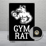 Gym Rat Banner, Workout Decor, Fitness Wall Art, Gym Motivation Sign, Exercise Room Poster, Sports Themed Decoration, Gym Rat Gift