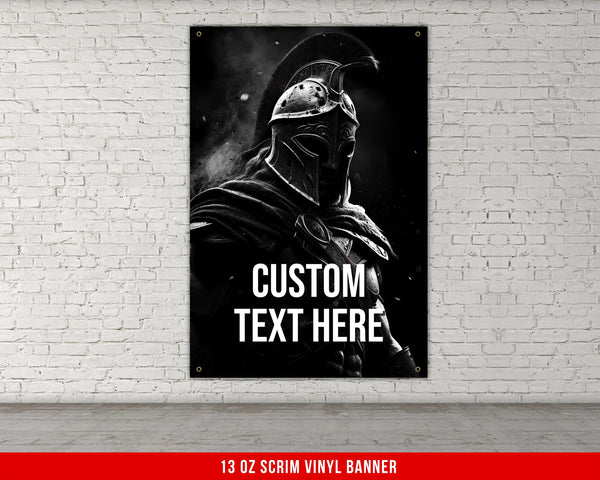 Spartan Banner For Home Gym Decor Weightlifting Motivational Quote Wall Art Fitness Powerlifting Inspirational Custom Dorm Garage Gym Gift