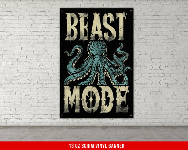 a picture of an octopus on a brick wall