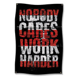 Nobody Cares Work Harder Motivational Wall Art, Office Decor, Gym Inspirational Poster, Workout Motivation, Fitness Wall Hanging