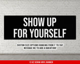 Motivational Quote Vinyl Banner Home Gym Decor Weightlifting Wall Art Fitness Inspiration Dorm Room Poster Powerlifting Artwork
