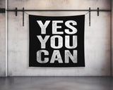 Motivational Quote Gym Tapestry Wall Hanging Fitness Flag Yes You Can Home Gym Wall Art Workout Room Decor Inspirational