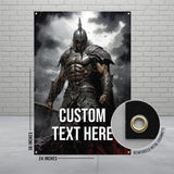 Custom Warrior Banner, Personalized Spartan Canvas Print, Mythical Wall Art, Decorative Home Poster, Unique Gift Idea