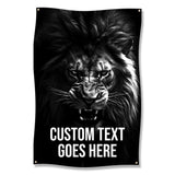Fierce Lion Wall Art, Black and White Animal Poster, Roaring Lion Print, Motivational Animal Decor, Wildlife Wall Hanging, Bold Art Piece