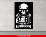 Vinyl Banner for Home Gym Decor, Weightlifting Wall Art, Motivational Quote, Fitness Powerlifting Inspiring Decor, Custom Gym Banner