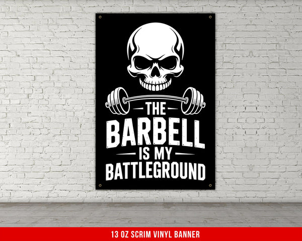 Vinyl Banner for Home Gym Decor, Weightlifting Wall Art, Motivational Quote, Fitness Powerlifting Inspiring Decor, Custom Gym Banner