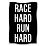 Race hard run hard Banner, Motivational Running Sign, Fitness Wall Decor, Inspirational Workout Poster, Gym Decoration
