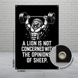 Lion Weightlifting Poster, Motivational Gym Wall Art, Fitness Quote Decor, Lion Muscle Art, Workout Inspiration, Fitness Room Decor