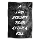 Lion Poster Wall Art, Motivational Lion Quote, Animal Inspiration Print, Black and White Lion Decor, Powerful Lion Poster