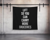 Motivational Quote Gym Tapestry