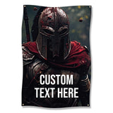 Spartan Warrior Tapestry, Epic Medieval Knight Poster, Customizable Wall Hanging, Historical Battle Art, Custom Wall Decor