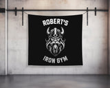 Viking Warrior | Custom Gym Tapestry | Home Gym Flag Decor | Large Quote Wall Art | Motivational Inspirational | Your Name Custom Banner