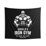 Custom Gym Tapestry | Home Gym Flag Decor | Large Quote Wall Art | Motivational Inspirational | Your Name Custom Banner | Iron Gym