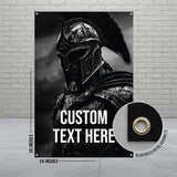Gladiator Poster, Spartan Warrior Wall Art, Customizable Banner, Home Decor, Gym Decor, Motivational Print, Large Wall Hanging
