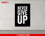 Motivational Quotes Banners - Set of 4 - Home Gym Decor - Large Quote Wall Art - Weightlifting Fitness